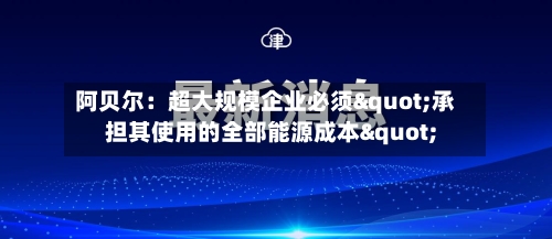 阿贝尔:超大规模企业必须"承担其使用的全部能源成本"-第2张图片