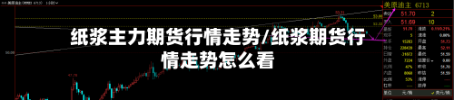 纸浆主力期货行情走势/纸浆期货行情走势怎么看-第2张图片