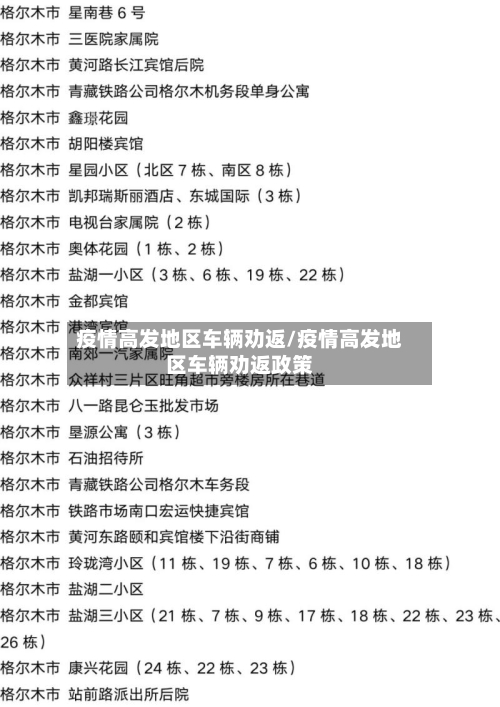 疫情高发地区车辆劝返/疫情高发地区车辆劝返政策-第2张图片