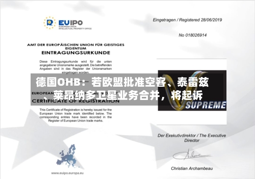 德国OHB：若欧盟批准空客、泰雷兹	、莱昂纳多卫星业务合并，将起诉-第2张图片