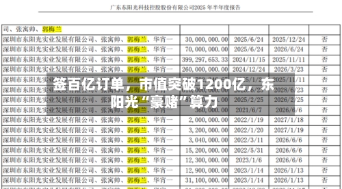 签百亿订单，市值突破1200亿	，东阳光“豪赌	”算力-第2张图片