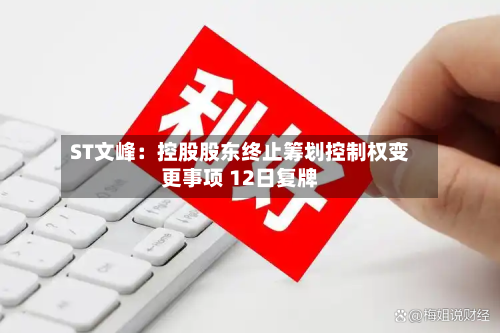 ST文峰：控股股东终止筹划控制权变更事项 12日复牌