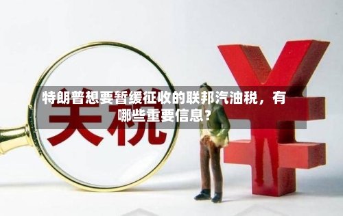 特朗普想要暂缓征收的联邦汽油税，有哪些重要信息？-第2张图片