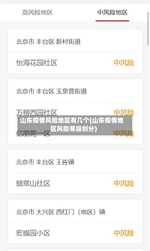 山东疫情风险地区有几个(山东疫情地区风险等级划分)-第2张图片
