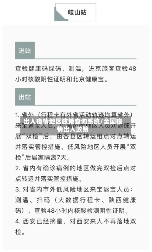 出入疫情地区政策查询系统/全国疫情出入政策-第2张图片