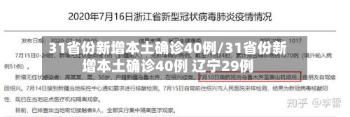 31省份新增本土确诊40例/31省份新增本土确诊40例 辽宁29例