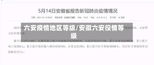 六安疫情地区等级/安徽六安役情等级-第2张图片