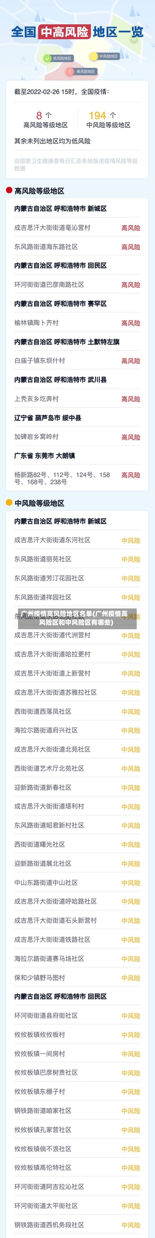 广州疫情高风险地区名单(广州疫情高风险区和中风险区有哪些)-第3张图片