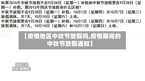 【疫情地区中秋节放假吗,疫情期间的中秋节放假通知】