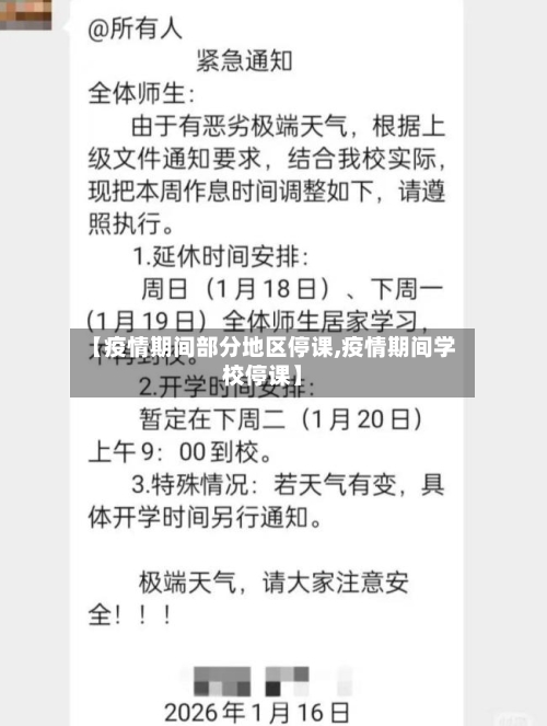 【疫情期间部分地区停课,疫情期间学校停课】-第3张图片