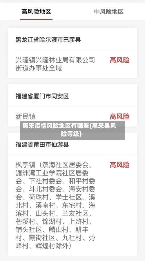 惠来疫情风险地区有哪些(惠来县风险等级)-第2张图片